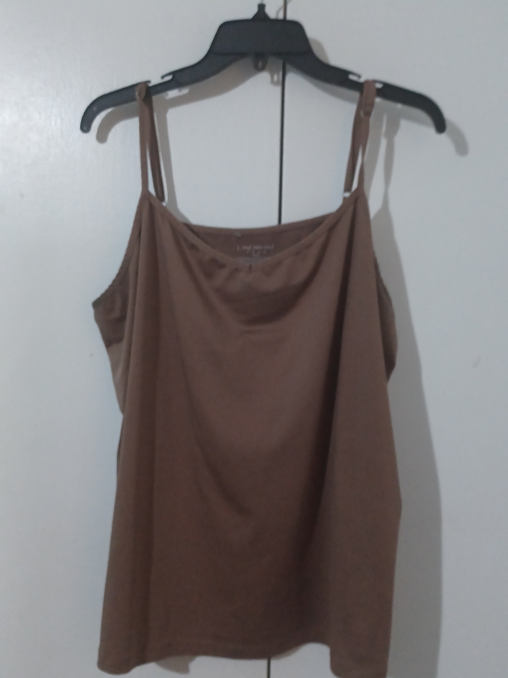 Lane Bryant Brown Draped Cowl Neck Camisole